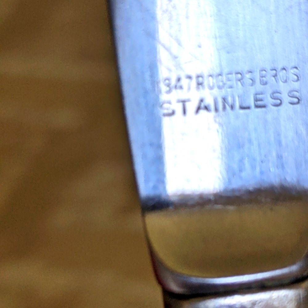 ANTIQUE 1847 ROGERS BROS VINTAGE SILVER PLATE DINNER KNIFE - Picture 7 of 8